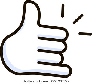 call me hand emoji sticker sign and symbols