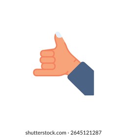 Call me hand gesture vector icon. Hand gesture icon flat style. perfect use for logo, presentation, website, and more. modern icon design color style