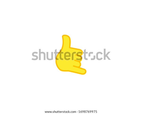 Call me hand gesture vector icon. Call me\
hand emoji, emoticon\
illustration