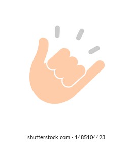 Call me hand icon. Vector flat illustration