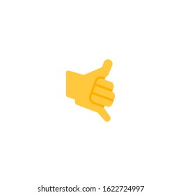 Call Me Hand Vector Flat Icon. Isolated Call Me Hand Gesture Emoji Illustration 