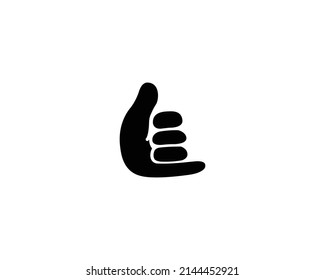 Call Me Hand Vector Flat Icon. Isolated Call Me Hand Gesture Emoji Illustration