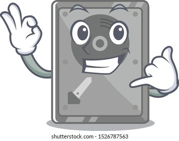 Call me internal hard drive with cartoon shape