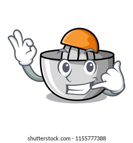 Call me juicer mascot cartoon style