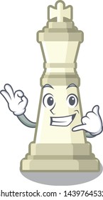 Call me king chess in the cartoon shape