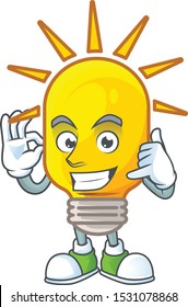 Call me lamp icon cartoon on white background.