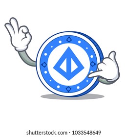 Call me loopring coin mascot cartoon