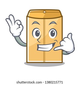 Call me mailer envelope isolated in the cartoon