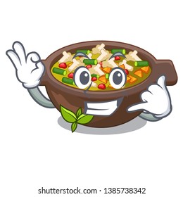 Call me minestrone plate above the mascot table