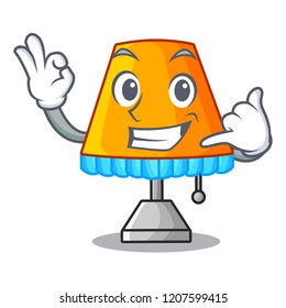 Call me modern table lamp isolated on mascot