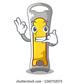 Call me nail cutter isolated on a character