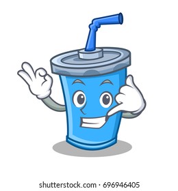 Call me okay soda drink character cartoon