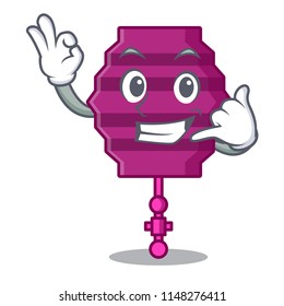 Call me paper lantern mascot cartoon