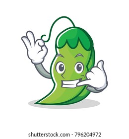 Call me peas mascot cartoon style