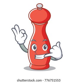 Call me pepper mill character cartoon