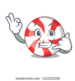 Call me peppermint candy mascot cartoon