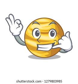 Call me planet venus isolated with on mascot