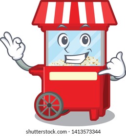 Call me popcorn machine cartoon