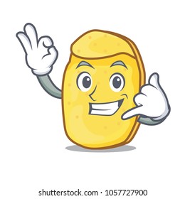 Call me potato chips mascot cartoon