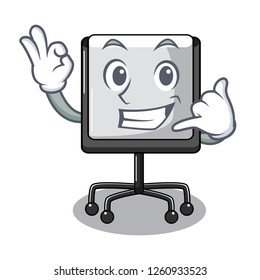 Call me presentation board Isolated on a mascot