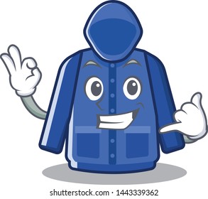 Call me raincoat behind in the character door