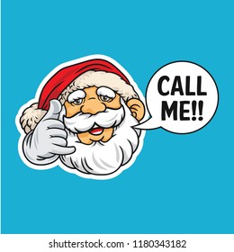 call me santa claus vector illustration