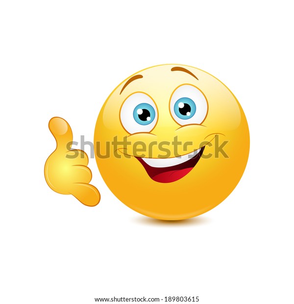 Call Me Smiley On White Background Stock Vector (Royalty Free) 189803615