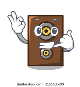 Call me speaker mascot cartoon style