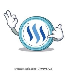 Call me Steem coin character cartoon