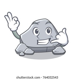 Call me stone character cartoon style