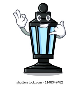 Call me street lamp mascot cartoon