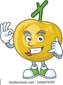 Call me sweet araza in cartoon mascot style