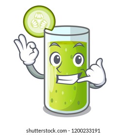 Call me sweet cucumber juice isolated on mascot