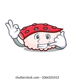 Call me tako sushi mascot cartoon