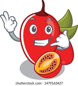 Call me tamarillo betaceum with in mascot shape