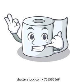 Call me tissue character cartoon style