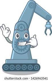 Call me toy mechatronic robot arm cartoon shape