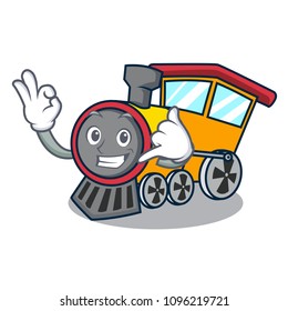 Call me train mascot cartoon style