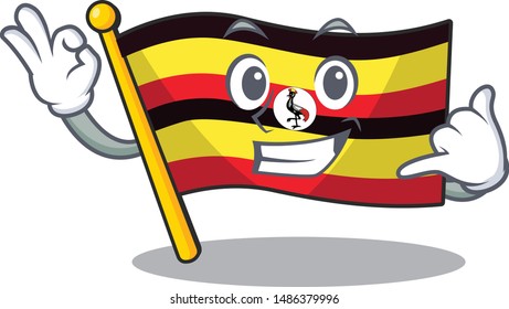 Call me uganda flag is kept cartoon drawer