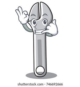 Call me wrench character cartoon style