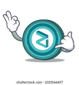 Call me Zilliqa coin mascot cartoon