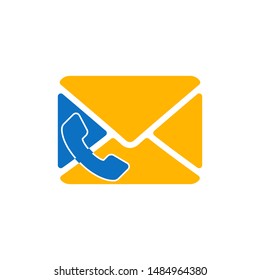 Call with message icon vector 