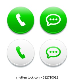 Call & Message Round Icons