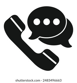 Call message support icon simple vector. Manual contact. Help communication