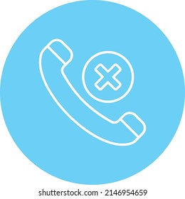Icono de vector de llamada perdida. Se puede usar para imprimir, móviles y aplicaciones web.