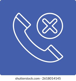Call Missed vector icon. Can be used for printing, mobile and web applications.