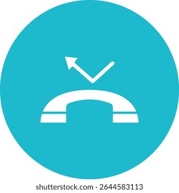 Call Missed vector icon. Can be used for printing, mobile and web applications.