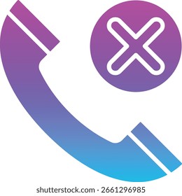 Call Missed vector icon. Can be used for printing, mobile and web applications.