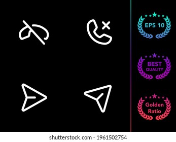 Call modern line icon vector set.