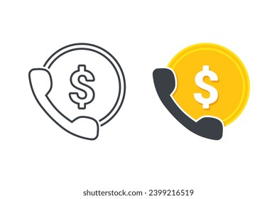 Call money symbol. Illustration vector